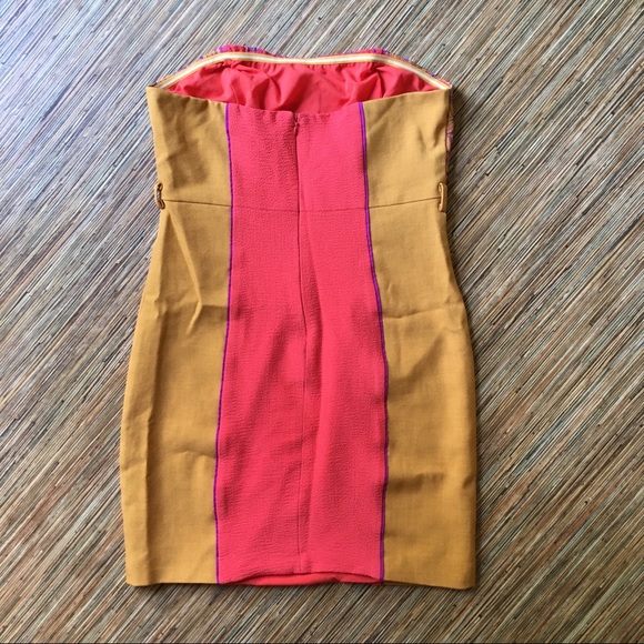 Anthropologie Champagne & Strawberry Dress Womens - Picture 2 of 16